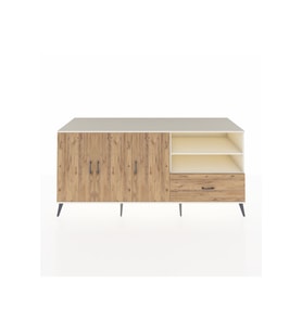 Kronos Konsol 4 Raflı Tek Çekmeceli 3 Kapaklı 220x59x99 Aytaşı-Çam/Çam