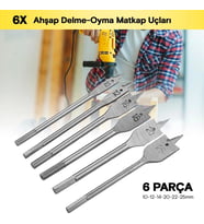 Yaprak Matkap Ucu Seti 6 Adet