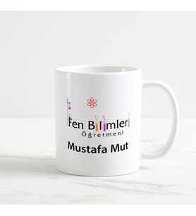 Fen Bilimleri Öğretmeni Kupa Bardak (7. Tasarım) (Beyaz)