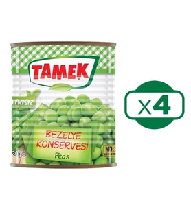 Tamek Bezelye Konservesi Net 830 gr 4 Adet