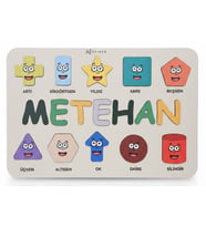 Kişiselleştirilmiş İsme Özel Bebek Çocuk Hediyesi Ahşap Puzzle, Bebek Odası Dekorasyon Set 2