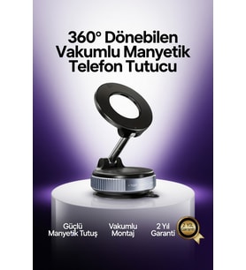 360° Ayarlanabilir Manyetik Araç Telefon Tutucu Güçlü Mıknatıslı