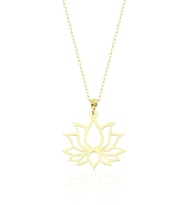 Lotus Çiçeği 14 Ayar Altın Kolye