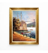 Tablore İstanbul Ortaköy Camii Yağlı Boya Görünümlü Kanvas Tablo