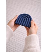 Wave Dekoratif Bardak Altlığı - Gece Mavi (Gece Mavisi)