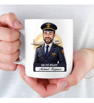 En İyi Erkek Pilota hediye Karikatürlü Kupa Bardak