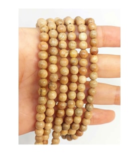 Bileklik Boy Ud Ağacı Ahşap Yarım Dizi 6mm (45290) (18CM UZUNLUĞUNDADIR)