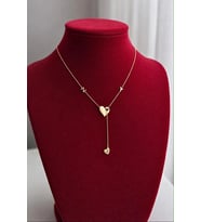 Kişiye Özel 925 Ayar Gümüş Tasarım Sallantılı 3 Harf Kolye (Gold)
