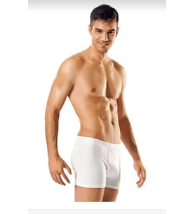 TUTKU 0114 ERKEK LİKRALI BOXER ŞORT 3 ADET (Beyaz)