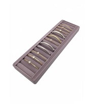 Süet Kaplama Lila Renk 11/34 Cm Sosisli Bileklik-Kelepçe Tablası