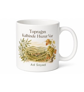 Turgutlu Doğası Ege Ruhu Manisa Hatırası Kahve Kupası Porselen Hediye Bardak