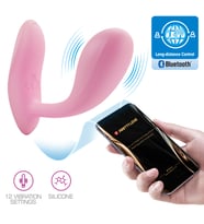 Hızlı Express Kavisli G-spot App Vibratör Kadifemsi Yumuşak Doku Ve 12 Titreşim