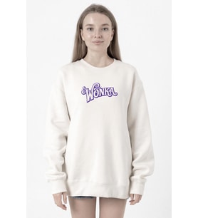Willy Wonka Logo Beyaz Kadın 2ip Sweatshirt