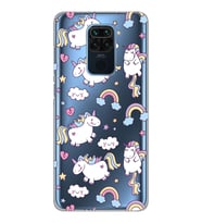 Xiaomi Redmi NOTE 9 Uyumlu Unicorn Tasarımlı Şeffaf Telefon Kılıfı