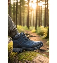 Enoch Erkek Siyah Waterproof Kürklü Outdoor Trekking ve Kışlık Bot