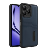 Realme Note 50 4G Kılıf Sara Kartvizitli Deri Kılıf - Lacivert
