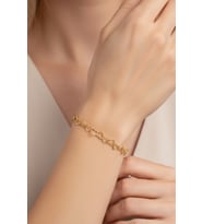 925 Ayar Gümüş 14K Gold Kaplama Kalp Bileklik "Aşkın Fısıltısı"