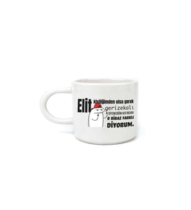 Elit Kişiliğimden Olsa Gerek Baskılı Beyaz Kulplu U Kupa