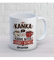 Kişiye Özel İş Arkadaşı Tasarımlı Mesainin Tek Güzel Yanı İsimli Seramik Kupa