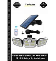 Özel Üretim Dış Mekan Su Geçirmez Sensörlü Solar Panelli Uzaktan Kumandalı 122 LED Bahçe Aydınlatma