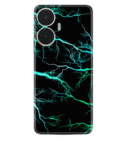 Realme C55 Kılıf Silikon Desen Özel Seri Green Thunder 1693