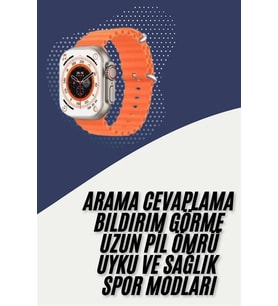 Mey İthalat® 2025 Model Akıllı Saat Çift Kordon Ios Android Arama Cevaplama Sesli Asistan