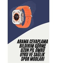 Mey İthalat® 2025 Model Akıllı Saat Çift Kordon Ios Android Arama Cevaplama Sesli Asistan