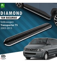 S-Dizayn VW Transporter T5 Uzun Şase Diamond Krom Yan Basamak 253 Cm 2003-2015 A+ Kalite