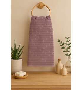 2’li Mürdüm El Havlusu Seti – 50x90 cm, %100 Pamuklu  Yumuşak, Emici ve Şık