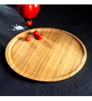 Bambu Lüx Yuvarlak Servis 25 * 25cm, Sunumluk & Çerezlik Sunum Tabağı