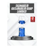 Mey İthalat® Kamp Lambası Güneş Enerjili Led Lamba Işıldak Şarjlı Powerbank Özellikli