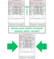 Trafik Kaza Tesit Tutanağı Güncel (2025) - 50 Adet