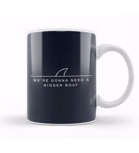 Jaws Boat Quote Minimal Kupa Bardak Porselen