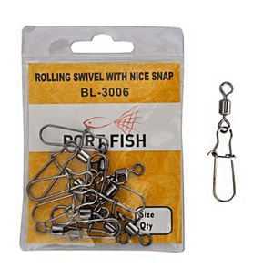 PortFish Rolling Swivel With Nice Snap Klipsli Fırdöndü NO:10 (Karışık)