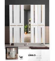LİMA MDF 5 KAPILI DOLAP (Beyaz)