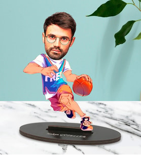 Kişiye Özel Basketbolcu Tasarımlı Karikatür Biblo