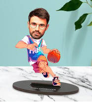 Kişiye Özel Basketbolcu Tasarımlı Karikatür Biblo