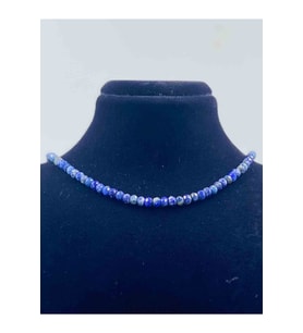 Lapis Lazuli Doğal Taş Kolye Faset Kesim 3*4 Mm