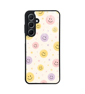 Lexroo Galaxy A55 Kılıf Kamera Korumalı Desenli Lusi Kılıf - Gülen Yüzler