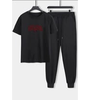Unisex Philadelphia Baskılı 2'li Eşofman Takımı (Siyah)