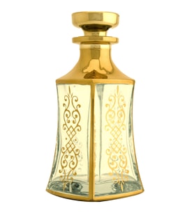 Parfüm Esans Cam Şişesi Gold Boş Esans Cam Şişesi Dekorotif Vitrin Şişesi 150 Ml. X009-150ML-4
