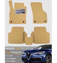 ALFA ROMEO GİULİETTA (2014-2024) Uyumlu EVA Paspas Tam Set–Araca Özel,Kolay Montaj,Su Geçirmez