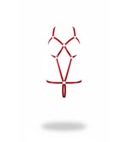 Mulvxbrf Brf02 Kırmızı Body Harness Deri Metal Halkalı Vücut Aksesuarı - Brf240 (Mulvix)