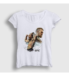 Presmono Kadın Beyaz Ufc Conor McGregor T-Shirt 313069tt