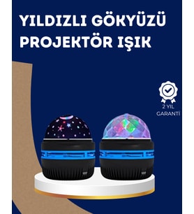 360° Dönen Galaxy Projektörlü Gece Lambası – Star Master Yıldızlı Gökyüzü Efekti