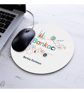 Kişiye Özel Bankacılar İçin Yuvarlak Mousepad