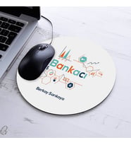 Kişiye Özel Bankacılar İçin Yuvarlak Mousepad