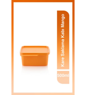 Tupperware Kare Buzdolabı Saklama Kabı 500ml Mango (Turuncu)