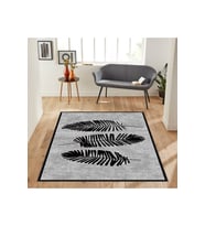 Rovigo Home Dijital Baskı Yıkanabilir Kaymaz Taban Salon Halısı RVG1861-SM185 (Gri)