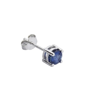 14 Ayar Altın 0.64 Karart Safir Tektaş Tek Küpe (Çift Değildir)